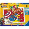 Avengers Ravensburger - creart serie e captain america kit dipingi con numeri 7+