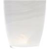 H&H Alabastro Set 6 Bicchieri, Vetro 230 ml, Bianco, 9x9x10 cm, 6 Unità