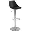 DRW Set 2 sgabelli Alto in pelle sintetica e metallo in nero e cromato