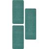 andiamo Grotone - Tappeto decorativo per soggiorno, camera da letto, sala da pranzo e corridoio, facile da pulire, set da 3 pezzi, 2 x 67 x 140 cm, 1 x 67 x 180 cm, colore verde