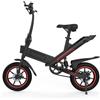 HBFTXRIDE Bicicletta Elettrica Pieghevole, 14 Bici Elettrica Adulto Max Velocità 25km/h, 36V 10.4AH Batteria al Litio, Fino a 30-45km Bike Elettrica Uomo Donna, Pedalata Assistita (Nero)