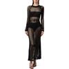 Pinko IPPOCASTANO Abito Rete MULTIFINEZZA Vestito da Cocktail, Z99_Nero Limousine, M Donna