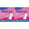 MoliCare lady Pad 5 gocce - Assorbenti extra-lunghi per incontinenza femminile, protezione notturna, neutralizzatore di odori, protezione avanzata della pelle, 14 pezzi (Confezione da 2)