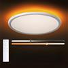 MOSSCO Plafoniera LED dimmerabile 24W 2800LM Lampada da soffitto con telecomando, 1800K 5W luce notturna calda, 3000K-6500K per camera da letto cucina - bianco 29 x 2,8 cm