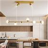 Oninio Lampadario Sospensione 120cm Moderno 3000K-6000K Dimmerabile Regolabile in Altezza 46W Lampada a Soffitto Dimmerabile per Cucina, Sala da Pranzo Soggiorno(Oro)