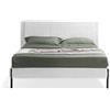 EVERGREENWEB MATERASSI & BEDS EVERGREENWEB - Letto Matrimoniale con Rete a 26 Doghe in Legno 160x195 cm, Elegante Testiera Imbottita a Strisce in Tessuto Velluto color Bianco, Struttura Rinforzata, Montaggio Facile, Modello MIAMI