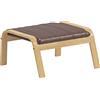 HomeTown Market La copertura per sedia Duable Poang è compatibile per IKEA Poang. (pouf in pelle sintetica marrone)