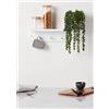 Haus Projekt Appendiabiti da Parete con Mensola, 4 Ganci, Bianco, Mensole da Muro Legno, Attaccapanni, Mensole Bagno, Scaffale da Parete, Mensole Cucina Portaspezie, Appendi Chiavi, 45 x 11,5 x 11,5