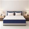 PurrJoys Materasso Matrimoniale 135x190x25cm, Memory Foam e Molle Insacchettate, Rigidità Media, Traspirante, Isolamento del Movimento, Certificato CertiPUR-US® e Oeko-TEX®, Senza Fibra di Vetro