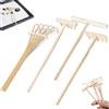 MHYMX 4 accessori da giardino Zen Mini Zen attrezzi da giardino in legno sabbia rastrello set zen giardino miniatura sandbox piccolo zen rastrello fai da te per la casa, l'ufficio e la decorazione da tavolo