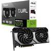 ASUS Dual NVIDIA GeForce RTX 5070 OC Edition, Scheda Grafica da 12 GB GDDR7, 192 Bit, PCIe 5.0, 2 Ventole Axial-Tech, 1 HDMI 2.1, 3 DisplayPort 2,1, GPU Tweak III, Bianco, DUAL-RTX5070-O12G