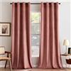 MIULEE Tende Velluto Rosa Antico per Interni Tenda Moderne, Eleganti Tenda per Camera da Letto Salotto e Soggiorno, 2 Pezzi Tende Oscuranti Termiche per Interni Velluto con Occhielli L 140 x A 300 CM