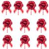 Yuannee Grande Fiocco Regalo,10 PCS 18 cm Fiocchi per Auto Coccarde Matrimonio per Fai da Te Imballaggio Matrimonio Compleanno Confezione Regalo (Rosso)