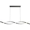 Zihoi Lampadari Moderni Led, 3000K/4500K/6500K 10%-100% Temperatura Colore Lampadari Cucina, Dimmabile Con Telecomando Lampadario Per Cucina, Soggiorno, Camera Da Pranzo, Camera Da Letto Nero 100CM