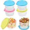 VGECEE 6 Pezzi Contenitori Ermetici per Alimenti, 160ml Piccole Lattine con Coperchio in Plastica Riutilizzabili a Prova di Perdite Mini Contenitori per Alimenti da Cucina per Microonde e Congelatore