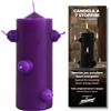 VELAS MARIANO Candela nera con 7 stoppini, 16 cm di altezza x 5,5 cm di larghezza, per rituali di pulizia (viola)