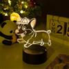Fanimyholy Cane Lampe Notturna Bambini, Luce Notturna per Bambini Cane, 3d Illusione Luce Notturna 16 Colori Liberamente Selezionabili Alimentazione Tramite USB o Batteria Interruttore Touch