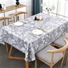 Plenmor Tovaglia Plastificata Rettangolare, Tovaglia Antimacchia Rettangolare Tovaglia Decorativa Tavolo da Salotto (Fiori Grigi, 215x137cm)
