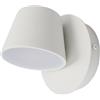Alpinaluz Applique da parete a LED con faretto 6 W bianco caldo 2700 K CRI 90 senza sfarfallio - Design orientabile a 350° in alluminio bianco per comodino o testiera