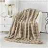 Casa Carina Faux Fur Throw Blanket Fleece Coperta Morbida Super Soft Fluffy Fuzzy Blanket Plush Blanket-Cozy and Thick for Couch Chair Bed 130x160cm Marrone