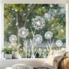 Tanlaby Adesivi per Finestre Dente di Leone Vetrofanie Bianca Fiore Farfalle Primavera Estate Adesivo Finestra Decorazione per Porte Vetro Soggiorno Camera da Letto Cucina
