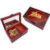Youtang, Carillon musicale in legno con specchio e incisione al laser, motivo con Zelda, regalo musicale per donne e uomini, fidanzati (melodia: Song of Storms da Ocarina of Time, movimento oro)