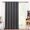PONY DANCE Tende Camera da Letto Oscuranti con Anelli per Casa Tenda Termica per Soggiorno Curtain Divisorie per Armadio Aperto 1 Pezzo L 200 x A 210 cm, Grigio