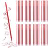 THXFUNAREA 40 Pezzi Ricariche Cancellabili Compatibili con Legamii,Rosso Refill Penne Cancellabili Set con Legamii,Facili da Cancellare,Punta Della penna 0,5 mm,Altezza 13 cm,Inchiostro rosso