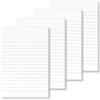Aidunmis Blocco note formato A6, a righe, rimovibile, 4 pezzi, formato A6, a righe, formato A6, a quadretti, formato DIN A6, mini blocco note DIN A6, blocco note DIN A6, 50 fogli/libro