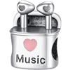 Amuefer 925 Argento Charms Braccialetto Collana Braccialetto Pendente Perle Compatibile Con Donna Charme Di Animali, Fiori, Farfalle E Cuori Regalo Di Natale