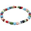 Kuzzoi Buddha Bracciale da uomo elastico in perle d'acqua dolce (5 mm) con elementi in argento sterling 925 ossidato e perline in vetro