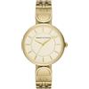 Armani Exchange Orologio Analogico al Quarzo da Donna con Cinturino in Acciaio Inossidabile AX5385, Oro e crema