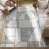 HOMCOM Tappeto Moderno Antiscivolo da Interno a Linee Geometriche, Tappeto per Salotto in Poliestere, 230x160x0.7 cm, Multicolore