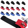 CAASFOOY Cintura per canna da pesca - Cinghia in per canne da pesca per legare e proteggere spinning e canna da mare, antiscivolo, elastico, forte adesivo, 15 pezzi (3 colori, 25 cm)