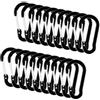 Ziyonix Moschettone Nero Piccolo 20 Pcs, Moschettone Alluminio Portachiavi, moschettone in Lega di Alluminio D Forma Ideale per Amache, Campeggio, Zaini, Guinzagli, Viaggi, Pesca, Tende, Escursioni