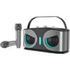 Gaogodot Cassa Bluetooth Karaoke con Microfono, Altoparlante Bluetooth Portatile Microfoni Wireless Karaoke con Megafono e Luci LED per Adulti e Bambini, Partybox Cassa Bmplificata Sistema PA per Feste,Esterno