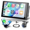 Rimoody 4G+64G 7 Pollici Autoradio 2 Din Android 13 Senza Fili Carplay Autoradio con Touchscreen Android Auto Mirror Link Navi GPS Bluetooth WiFi/FM/RDS/EQ/SWC/USB Telecamera Posteriore