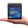 ERYY Batteria LiFePO4 12V 6Ah, 4000+ Cicli Mini Batteria al Litio con BMS 8A, Batteria Ricaricabile Leggera per Campeggio, Accumulo di Energia Solare, Telecamere di Sicurezza, Ecoscandaglio, Router