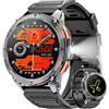 Joautrial GPS Smartwatch Uomo, 1.43" AMOLED Militare Orologio Smart Watch con Chiamate Bluetooth, IP68 Impermeabile, 170+ Modalità Sportive Fitness Tracker con Sonno/Cardiofrequenzimetro per iOS Android