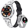 CIVO Smartwatch Donna Fitness Sport: Chiamate Bluetooth Smart Watch Compatibile Android iOS - Argento Orologio Sportivo Donna Contapassi Impermeabile IP67