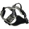 Bobby Rando Walk - Pettorina per cani Taglia XS, in Nylon Riflettente, Fibbie Regolabili a Chiusura Sicura, Facile da Indossare, Grigio Girocollo 20-32 cm, Giropetto 36-43 cm