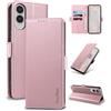 Yunubeyii Cover Libro per Samsung Galaxy S25 Edge,Rosa