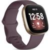 Oielai Cinturino Compatibile con Fitbit Versa 4/Fitbit Versa 3/Fitbit Sense 2/Fitbit Sense, Cinturini di Ricambio in Silicone Sport Compatibile con Versa 3/Versa 4/Sense/Sense 2, Grande SmokePurple