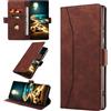 KANVOOS Cover per Samsung Galaxy S25 Ultra, Cover a Libro Portafoglio in Pelle PU [Porta Carte] [Magnetica], Antiurto Flip Case Custodia per Samsung S25 Ultra (caffè)