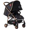 Baciuzzi, passeggino leggero, pieghevole compatto con chiusura lampo semplice e pratica ad una mano, passeggino accessoriato, traspirante, BX Jeans Black