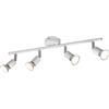 RL LIVE YOUR LIGHT Trio Leuchten R80914031 Faretto Paris, Lampadine Escluse, Barra 4 Luci Attacco, Gu10, Bianco Opaco