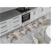 BIANCHERIAWEB Tappeto Passatoia Cucina Retro Antiscivolo Runner Corsia Antisfilo Sottolavello Fantasia Shabby Love Stampa Digitale Disegno Cuori Appesi Grigio