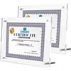 TUKA-i-AKUT 2X Acrilico Cornice Display per A4 Formato, Cristallo Trasparente a Doppio Acrilico Pannello, Cornice Portafoto da Tavolo per Documenti Certificati Volantini Poster, TKD9400-A4-2x