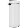 Brabantia Touch Bin New Pattumiera, Metallo, Bianco, 30 litri
