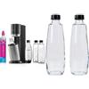 Sodastream Duo Megapack, Gasatore D'Acqua Per Trasformare L'Acqua In Acqua Frizzante, Nero & Nero, 10x19.5x29 Bipack Bottiglie di Vetro da 1L compatibili con SOLO con SodaStream Duo 2x1L, Sintetico